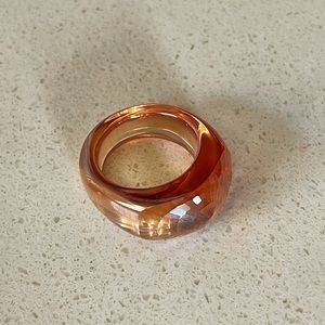 Amber Cubic Zirconia Ring